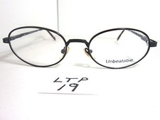 Vtg 80s UNBEATABLE Eyeglass Frame UN-014 Dark Brown/Black Round Unisex LTP-19 