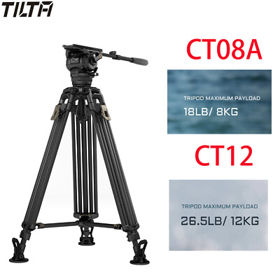 Tilta 75mm Cine Fluid Head w/ 2-Stage One Touch Tripod Legs 12/8KG