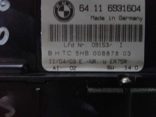 64116931604 Mando Climatizador para BMW SERIE 3 BERLINA (E46) * 448724 - Imagen 1 de 3