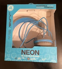 New JLab Audio Neon On-Ear Wired Headphones - Gray/Blue   