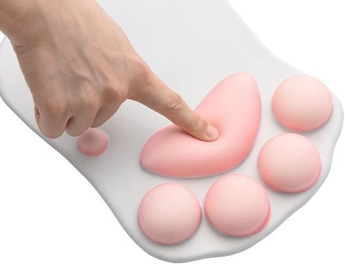 Katze Pfote Mauspad mit Handgelenkstütze weiches Gel Handgelenkauflage Pad süßes Kissen Mousepad - Bild 3 von 14