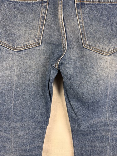 Pantalones de mezclilla MSGM Milano azules rectos elásticos con cremallera cómodos talla 50 - Imagen 17 de 22