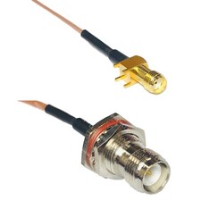 RG178 SMA Female PCB to RP-TNC FEMALE BULKHEAD Coax RF Cable USA-Ship