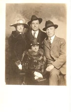 B14-78335 Orig 1915 RPPC Norwegian Bloom Family taken in San Francisco CA