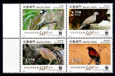 Macao - Macau 2011 Birds - WWF Complete Mint MNH Set Block SC 1344
