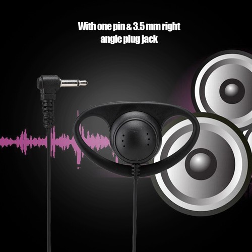 3.5mm Jack D-Shell Type Listen Only Earpiece Headset for Motorola Kenwood Radios - Zdjęcie 5 z 10