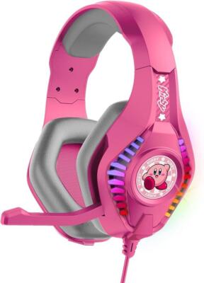 Kirby Pro G5 Gaming Headphones Retractable Mic LED Lights UK