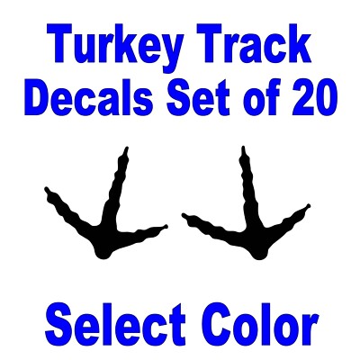 20 Each Turkey Tracks 1/2'' - Select Color  ** READ DESCRIPTION **