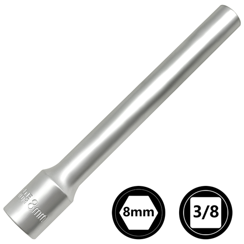 7PCS 8MM-14MM 3/8-Inch Drive Deep Metric Socket Set With 1/2'' and 3/8'' Adapter - Picture 5 of 12