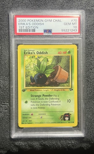 Erika's Oddish (1st Edition) graded PSA 10 for sale on eBay