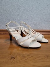 City Walk Citywalk Sandale Sandalette Absatz Riemchen Weiß Lederimitat Gr. 40