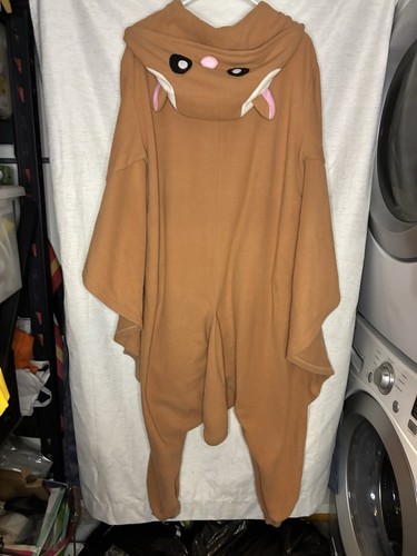 Flying Squirrel one piece Brown And Biege Open Foot Tail Wings