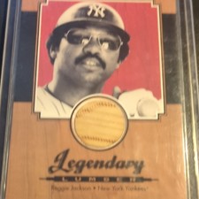 Upper Deck Legendary Lumber Reggie Jackson Memorabilia Card New York Yankees