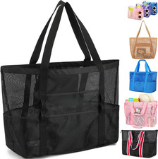 Large Mesh Beach Bag for Women, Oversized Beach Tote Swim Pool Bag