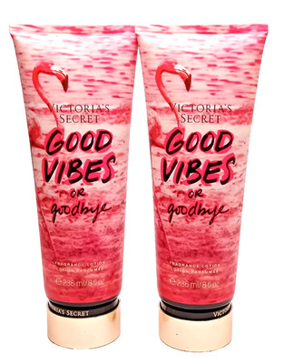 VICTORIA'S SECRET GOOD VIBES OR GOODBYE  FRAGRANCE LOTION 8 OZ  SEALED 2 PCS SET