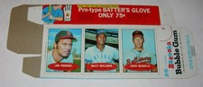 1971 BAZOOKA BASEBALL EMPTY BOX -JIM FREGOSI-BILLY WILLIAMS & DAVE MCNALLY