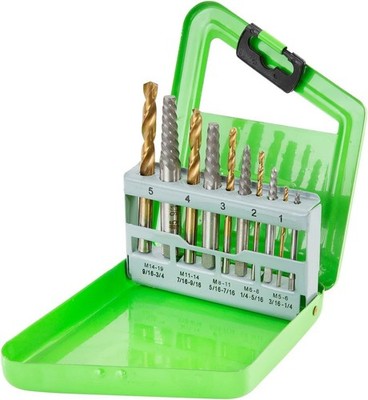 OEM TOOLS Bolt Extractor Set 11pc #1-5 Extractors 5/64''-19/64'' Drill Bits 25467