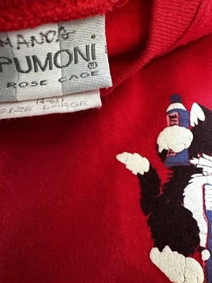 Vintage 80s Spumoni Rose Cage Cats & Mouse Sweatshirt Deadstock