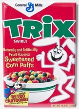 Caja de Cereales Trix Vintage 2" x 3" Refrigerador o Armario IMÁN ENVÍO GRATUITO