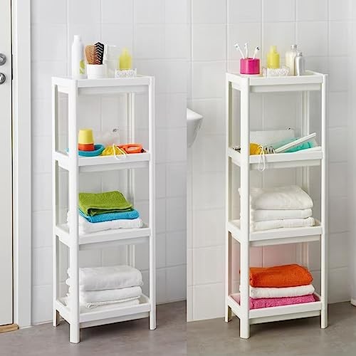 4 Tier Bathroom Shelf,Bathroom Rack, Shelves Organizer, for White-4 Tier - Bild 3 von 7