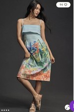 Anthropologie Sleeveless Foldover Knee-Length Dress M EUC