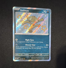 Pokémon TCG Sableye Shiny Rare Holo SV: Paldean Fates 184/091 70HP EN 2024 on eBay