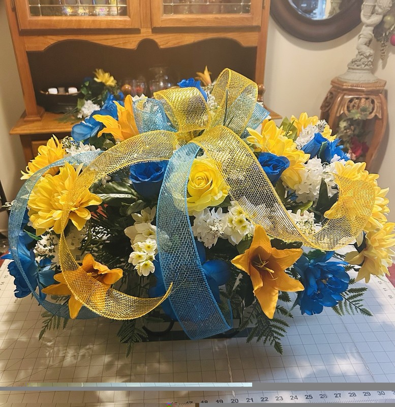 cemetery flower saddle