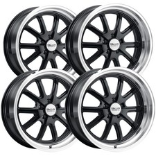 Set Of 4 Alloy Creations Ac515 18x8 5x4.5 0mm Gloss Black Wheels Rims