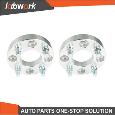 Labwork Wheel Flange 1'' 4x101.6mm Hub Bore 62mm Thread Size 1/2''x20 Silver 2Pcs
