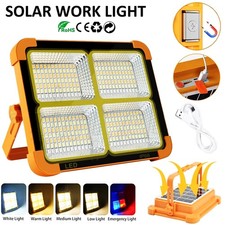 USB Rechargeable Work Light Solar Powered Cordless Portable Camping Light IP66