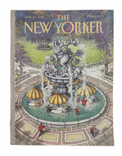 The New Yorker Magazine July 18, 1988 Fountain Dining Park John O&rsquo;Brien Cover VG