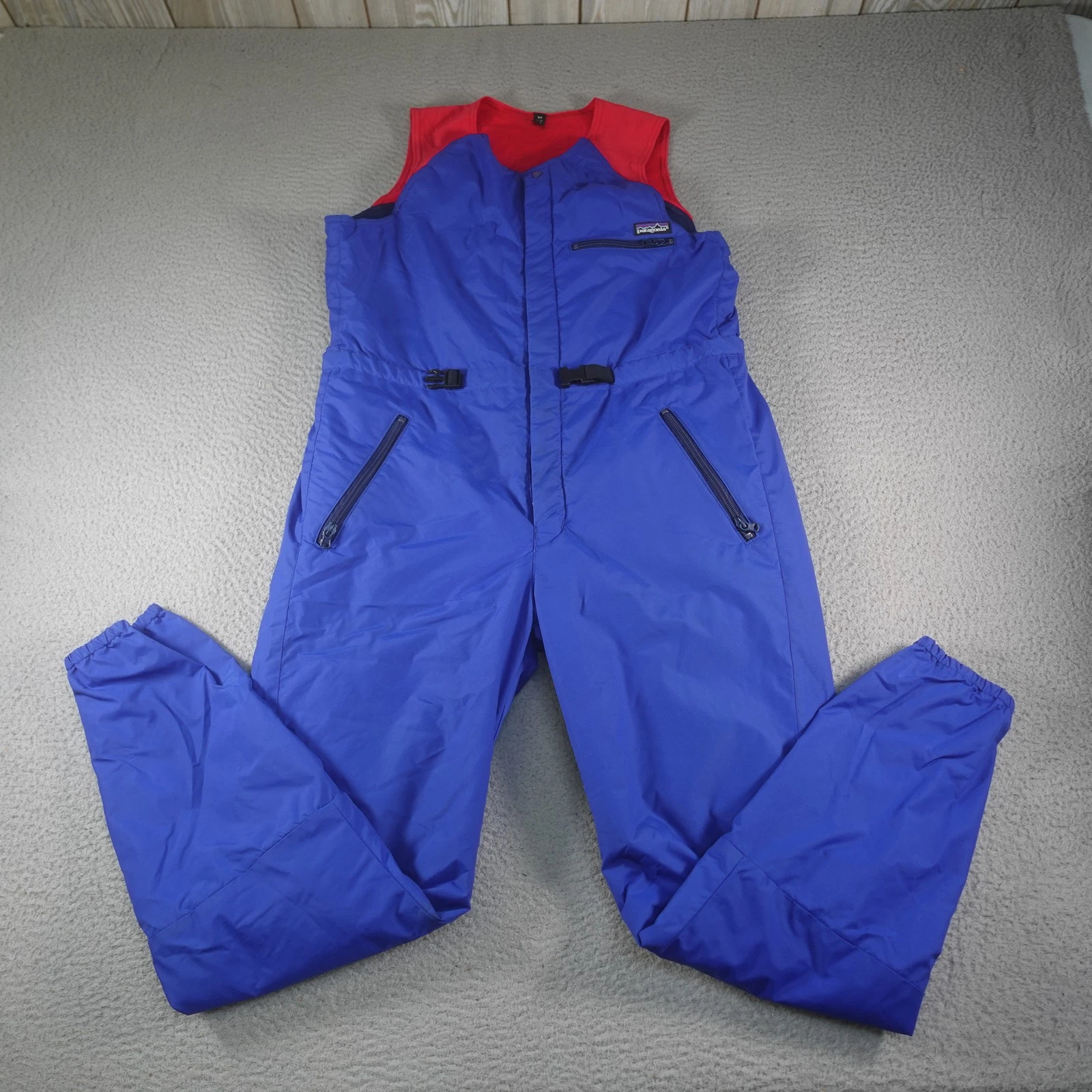 Vintage Patagonia Snow Bib Overalls Mens Medium Blue Ski Insulated Made USA
