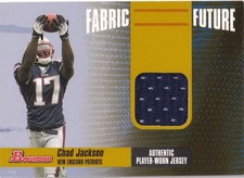 Chad Jackson 2006 Bowman #FF-CJ Fabric of the Future Gold #/100 Patriots