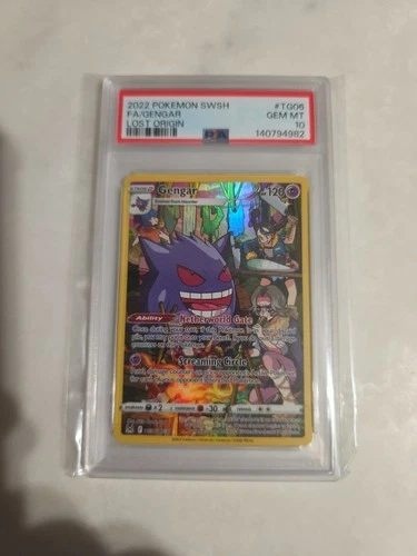 2022 POKEMON SWORD & SHIELD LOST ORIGIN #TG06 FULL ART/GENGAR PSA 10