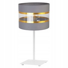 Image of Elegant Gold Table Lamp, 20cm Shade, Modern Design, E27 Bulb