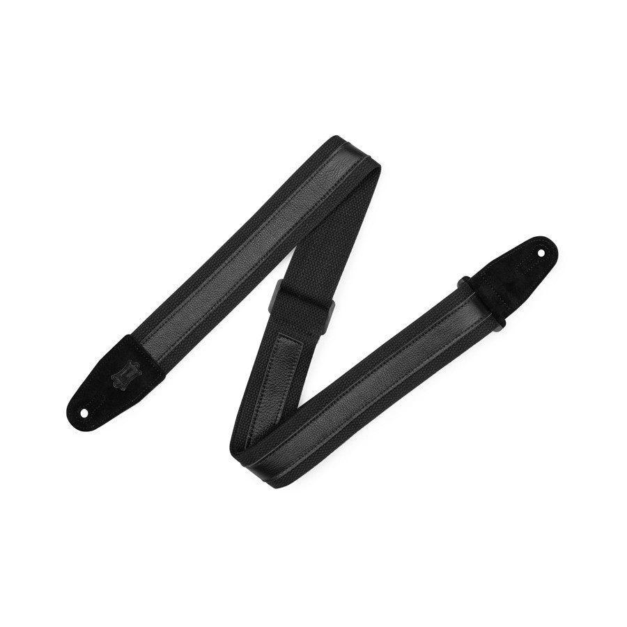 Chitarra - Tracolla - Mc2cg-blk-blk Tracolla In Cotone Con Strip In Pelle Bla...