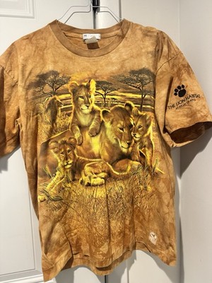 Vintage Liquid Blue Lion Family Shirt Lion Habitat MGM Grand Men s L 2000￼