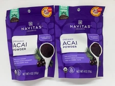 Navitas Organics Acai Powder 2 x 4z,  Best By 5/2026, FREE SHIPPING!!