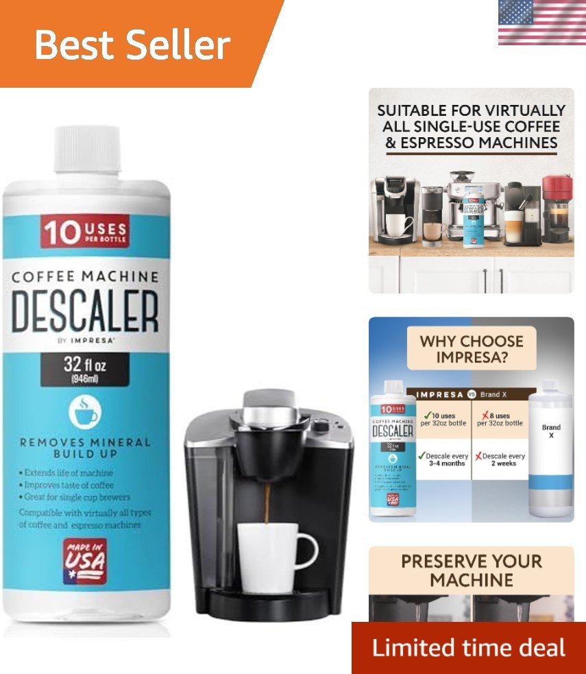 10 Uses 32oz Coffee Machine Descaler for Keurig and Virtuall