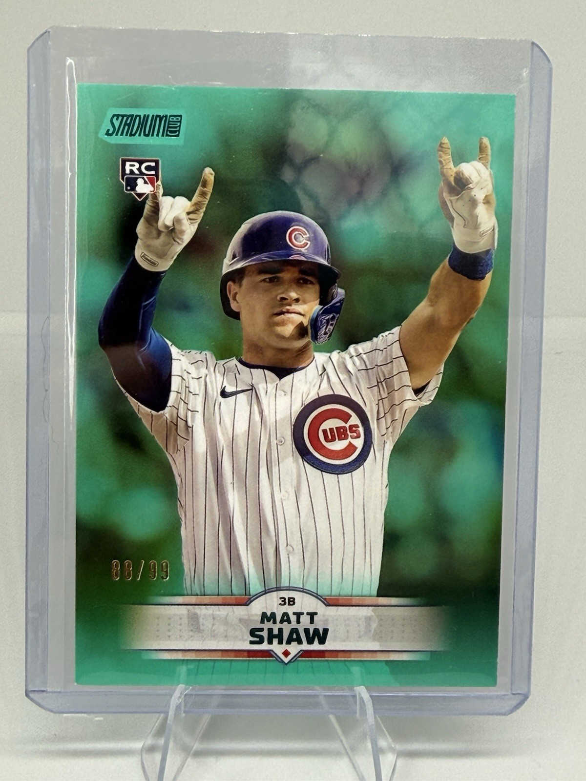 Topps 2025 Stadium Club Turquoise Foil Rookie Matt Shaw #65/99 Cubs Baseball