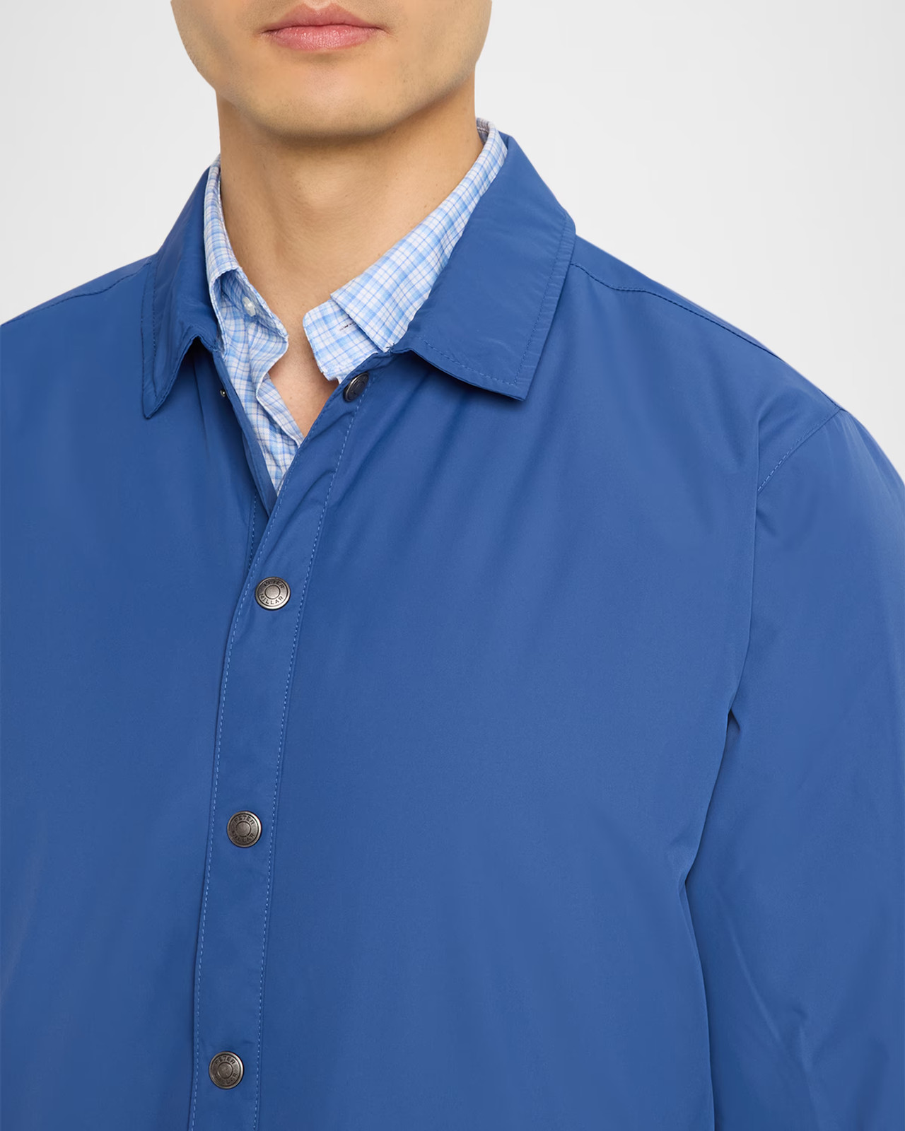 $278 Peter Millar Crown M Medium Brighton Shirt Jacket Windsor Blue Coat image 3