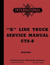 1940 - 1949 International K Kb Truck Service Manual