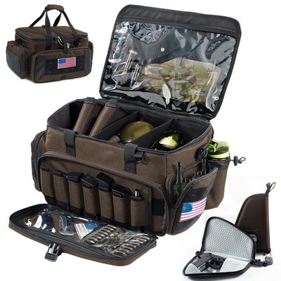 VIGEGARI Large Pistol Range Bag Shooting - Tactical Gun Range Bag