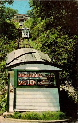 Fenelon Place Elevator Co. Dubuque Iowa Scenic Railway Chrome Postcard