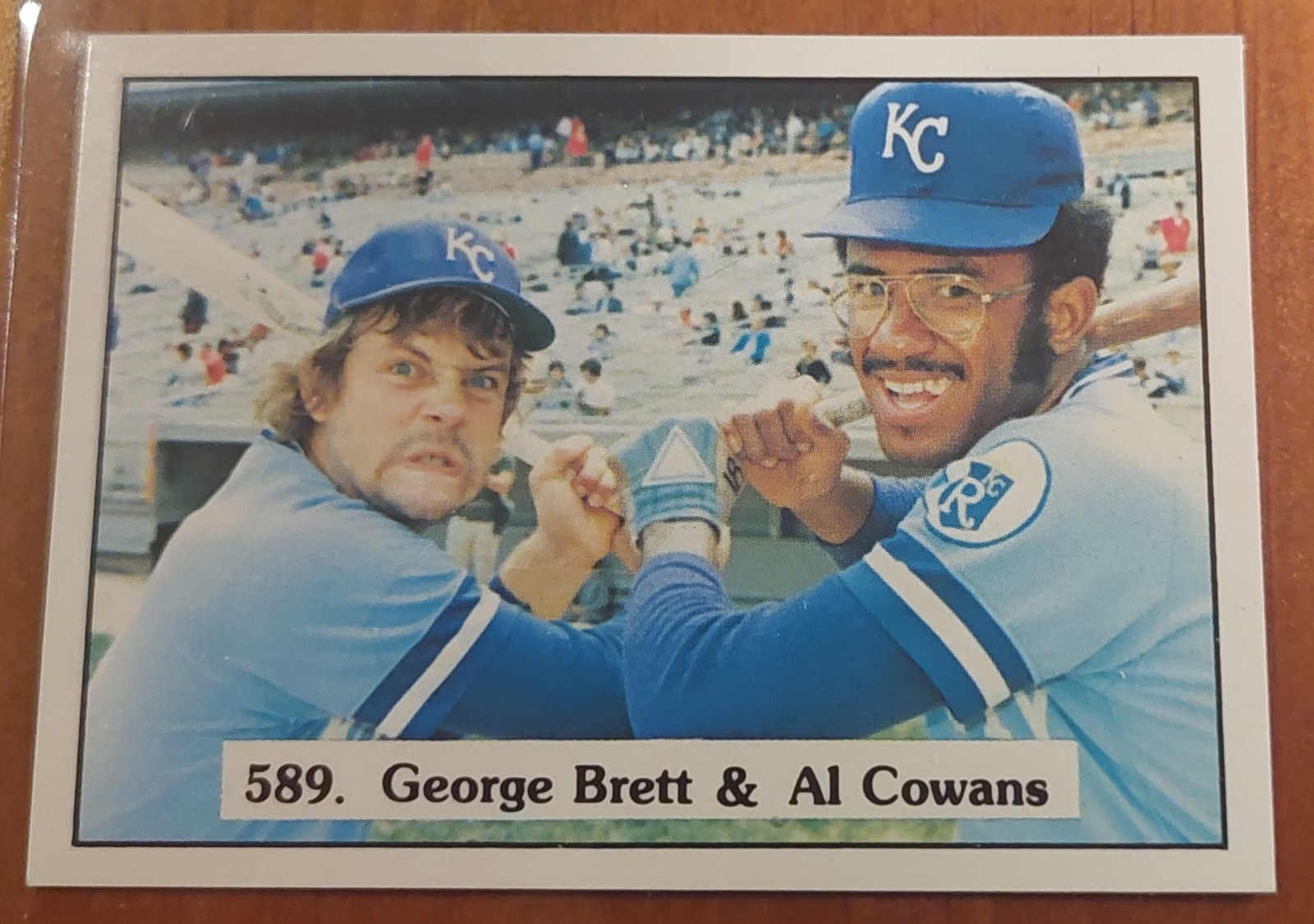 1976 SSPC GEORGE BRETT FUNNY FACE BASEBALL CARD - CHECKLIST BACK MINTY  ROYALS 
