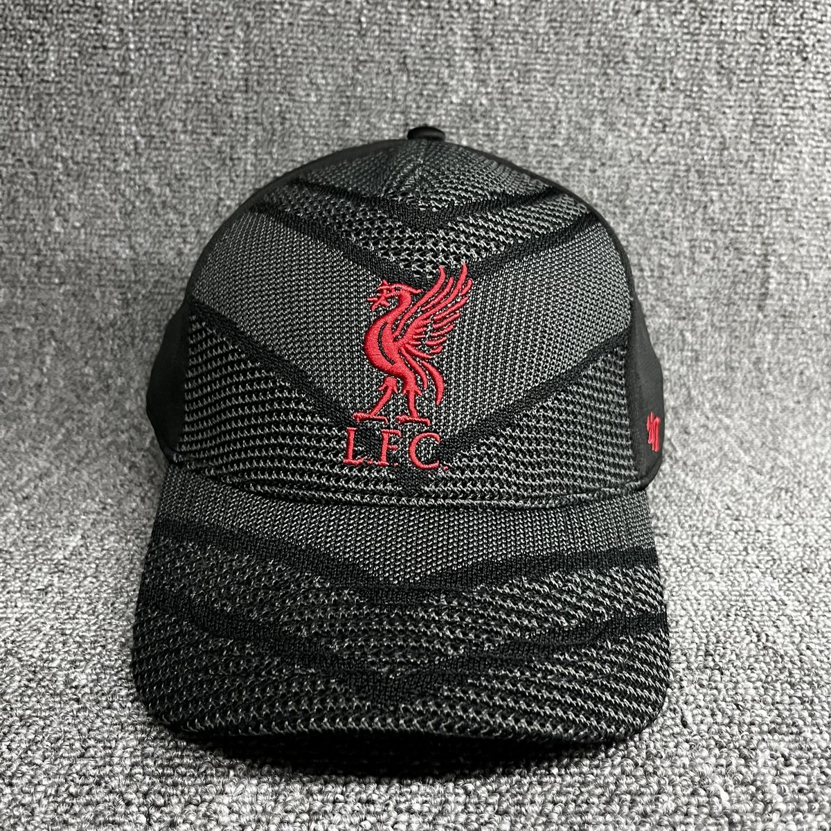 Liverpool FC '47 Brand MVP Hat Black Gray Patterned LFC Adjustable Cap New