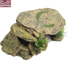 Reptile Cave Hideout Leopard Gecko Turtle Tortoise Bearded Dragon Habitat Decor