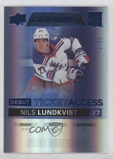2021 Upper Deck Credentials Debut Ticket Access Blue 72/99 Nils Lundkvist 0aa3