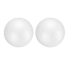 2Pcs White Foam Balls 3.5 Inch Polystyrene Solid Round Balls DIY Craft Foam