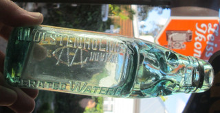Nice 6oz aqua glass dobson codd WOLSTENHOLMES AERATED WATER CO from NSW